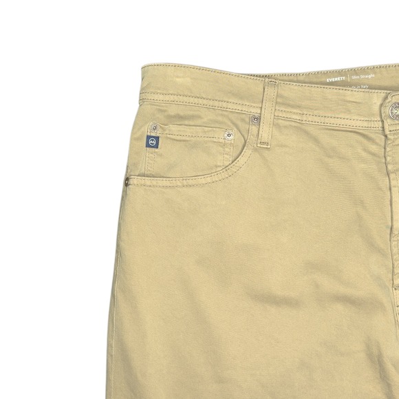 Adriano Goldschmied Pants Men's Brown Everett Slim Straight Chino‎ Italy 40x32 - Picture 5 of 16